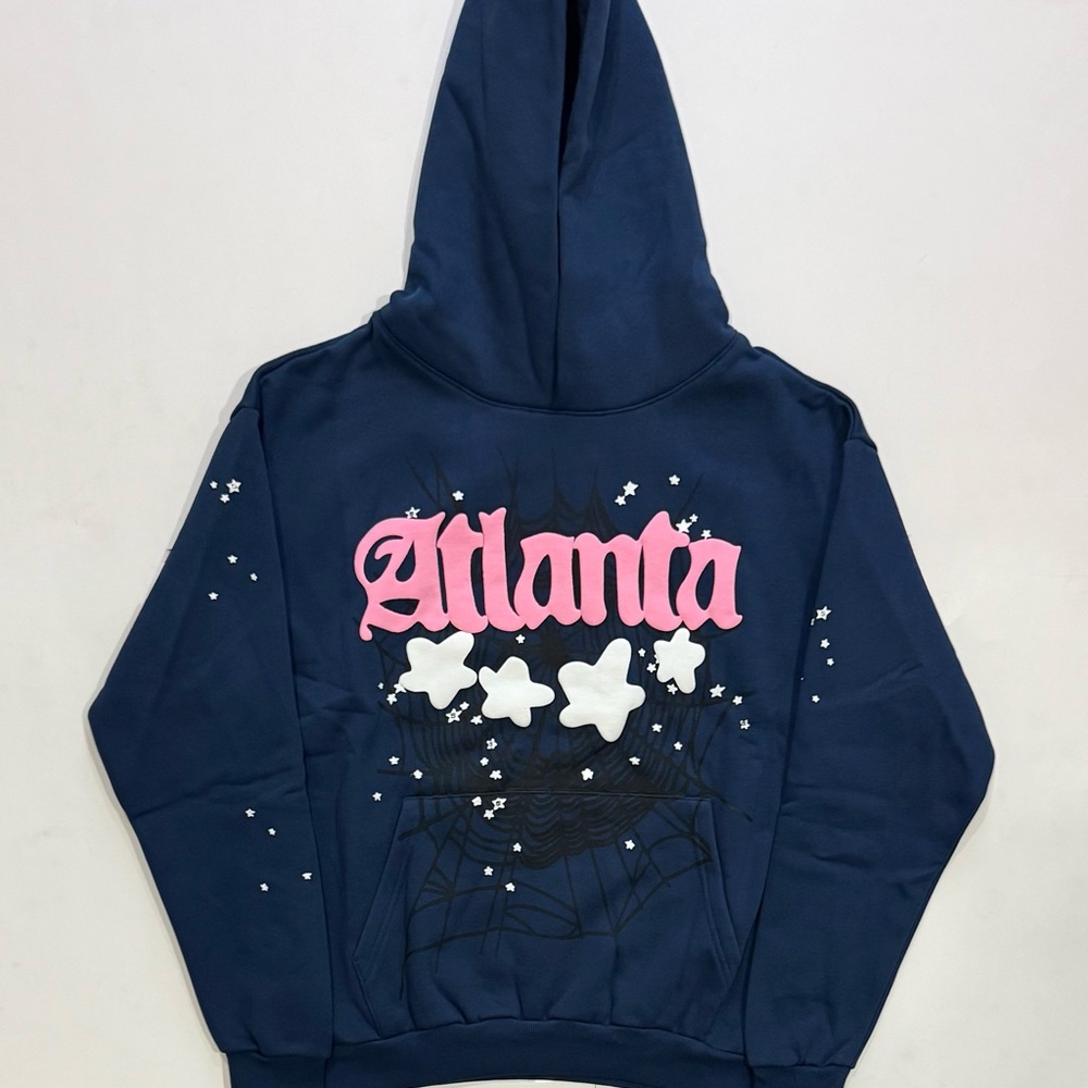 Navy Blue Spider Hoodie Size Medium